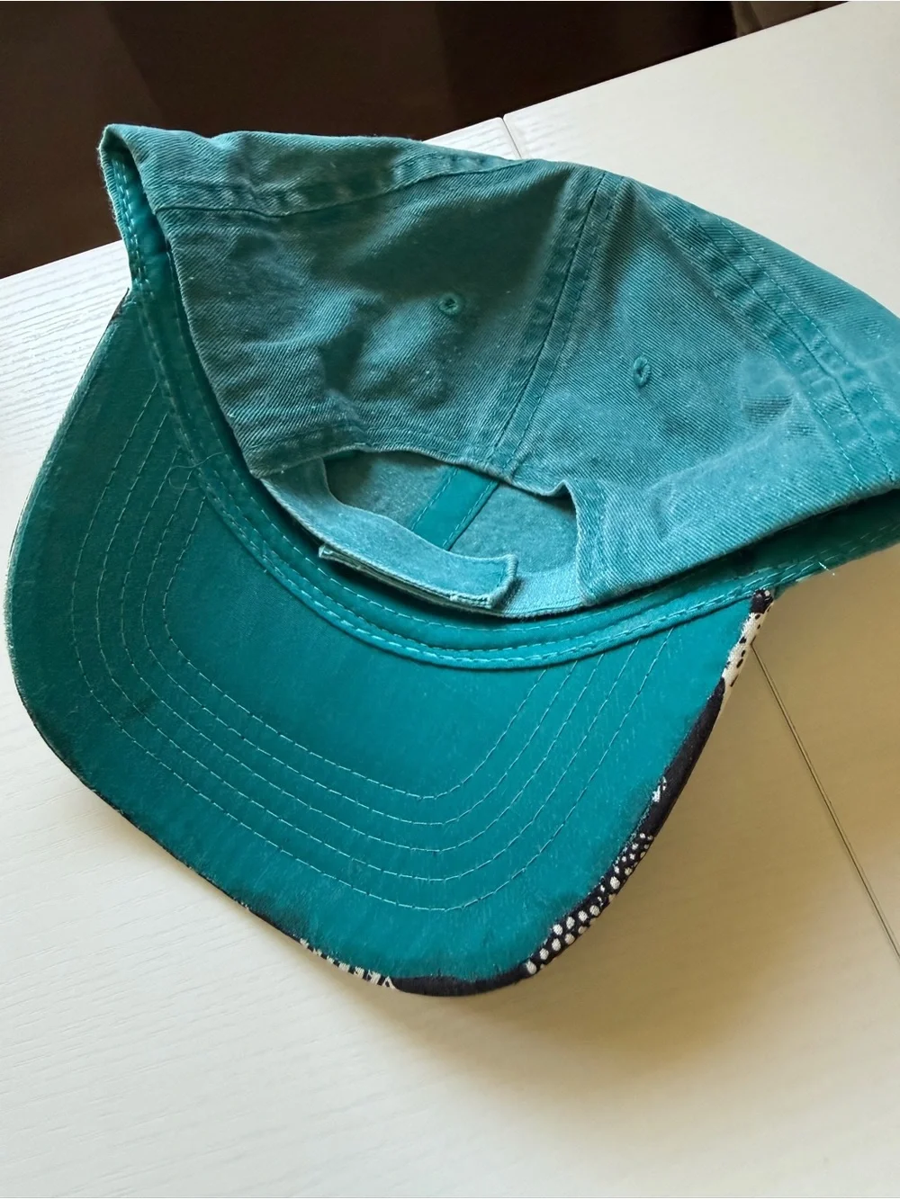 Green Blue Cat Hat Baseball Cap Adjustable Back